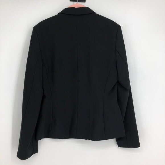 Mexx Black wool blend Button up professional 4 button Blazer size 10/M - Picture 2 of 13